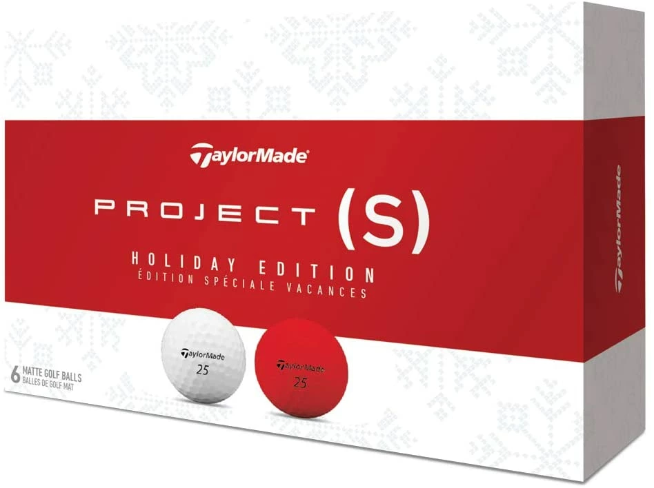 TaylorMade Project (S) Holiday Edition Golf Balls #1-#4 6-Ball Pack Red/White 3 TaylorMade Project (S) Holiday Edition Golf Balls #1-#4 6-Ball Pack Red/White