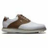 FootJoy Traditions Golf Shoes - White/Brown 57905 -Golf Clubs Shop fj 57905 01